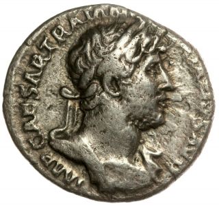 Roman Silver Coin Denarius Hadrian - Libertas Seated (ric 127) 18mm 3,  06g