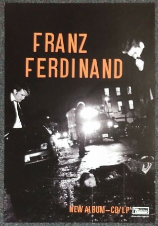 Franz Ferdinand Tonight: Franz Ferdinand 2008 Double - Sided Promo Poster