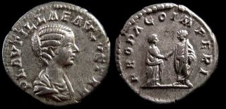 Collectible Roman Coin,  Plautilla,  Wife Of Caracalla,  Ar Denarius,