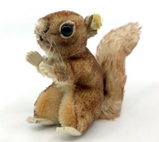 Steiff Perri Squirrel Wdp Disney Mohair Plush 12cm 5in Id Button Tag 1960s Vinta