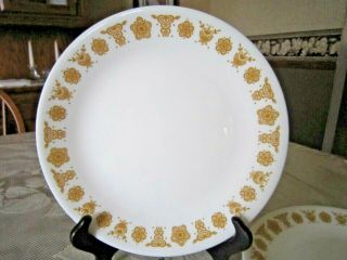 4 Vtg Corelle Butterfly Gold Dinner 10 1/4 " Plates Made In Usa - -