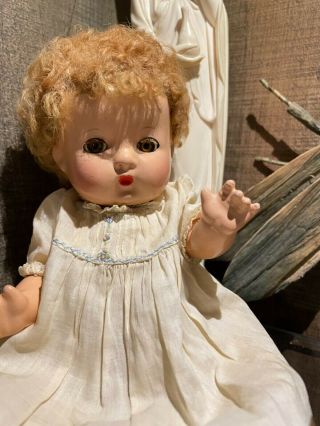 Vintage / Antique Effanbee 8.  5” Patsy Baby Etta Doll With Mohair