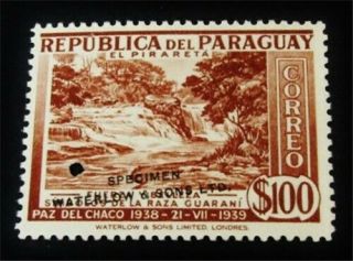 Nystamps Paraguay Stamp Waterlow Color Proof Mognh Only 100 Exist D25y2192