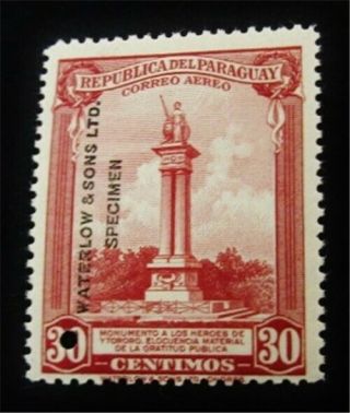 Nystamps Paraguay Stamp Waterlow Color Proof Mognh Only 100 Exist D25y2190