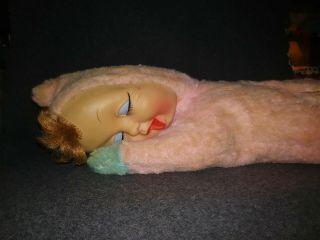 Vintage Sleeping Baby Doll With Pouch & Butt Flap.  Timely Toys Rushton No Tag