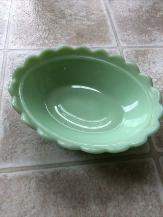 Vintage Fenton Lime Green Custard Satin Glass Lattice Basket Weave Bowl