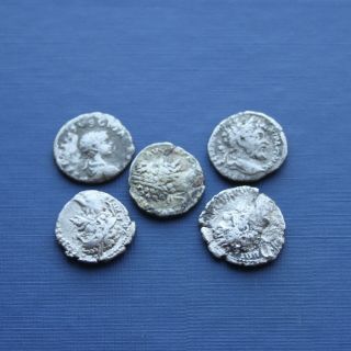 Group Of 5 Silver Roman Coins Good Research Group