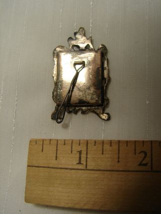 Very Rare 925 Sterling Silver Dollhouse Mansion Easel MINIATURE PICTURE FRAME 2