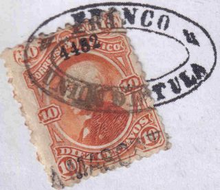 Mexico.  1878 - 1883.  10c.  Mascota.  4482.  Union De Tula.  Taylor Cc - 14/4.  Jc162
