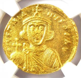 Byzantine Justinian Ii Av Solidus Gold Coin 685 - 695 Ad.  Certified Ngc Ms (unc)