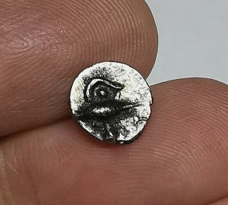 Ancient Celtic Central Europe Boii 1st Century Bc Silver Obol Athena Alkis Type