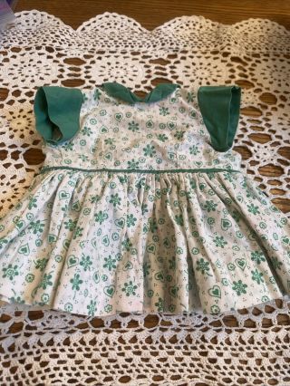 Doll Clothing Terri Lee Green Heart Dress 1950s