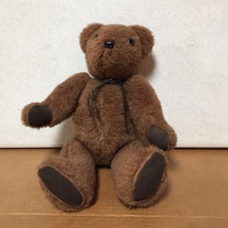 Vintage Brown Bear Mohair Jointed 14 " Teddy Bear Plush Stuffed Animal Ar52