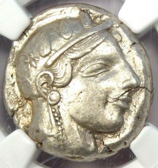 Athens Athena Owl Tetradrachm Coin 465 - 455 Bc - Ngc Au - Test Cut - Early Issue