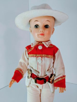 10 " Vogue Jeff Cowboy Doll In Red And White W.  Accessories