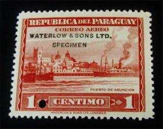Nystamps Paraguay Stamp Waterlow Color Proof Mognh Only 100 Exist D11y2100