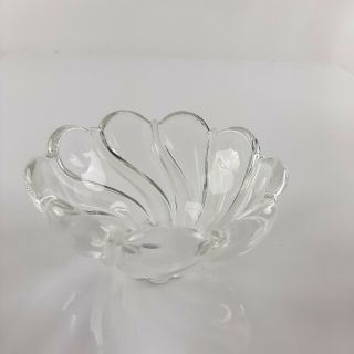 Mikasa Peppermint Clear Swirl Crystal Candy Dish Nut Bowl 3