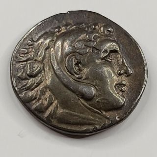 Alexander The Great Ar Tetradrachm Of Mytilene.  215 - 200 B.  C.  Choice Vf.  Toned