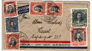 1930 Chile Airmail Cover To Germany - Osorno - With 7 Stamps