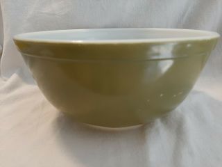 Vintage Pyrex Olive Green Nesting Mixing Bowl 403 2 1/2 Qt.  Usa