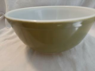 Vintage Pyrex Olive Green Nesting Mixing Bowl 403 2 1/2 Qt.  USA 3