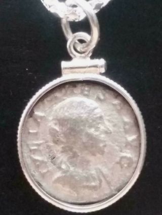 Julia Maesa AR Silver Denarius Authentic Ancient Roman Coin Sterling Necklace 2
