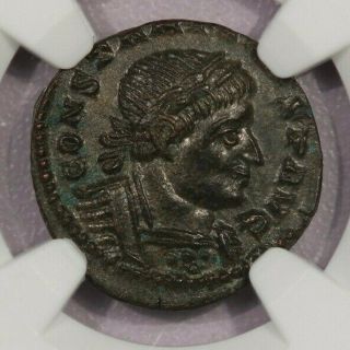 307 - 337 Ad Roman Empire Constantine I Ae3 Bi Nummus London Ngc Ch Xf B - 9