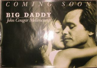 John Cougar Mellencamp Big Daddy,  Mercury Promo Poster,  1989,  18x26,  Ex