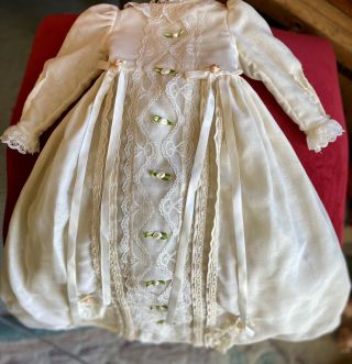 Gorgeous Vintage Cotton Dress For French / German Bisque Doll Or Vintage Doll