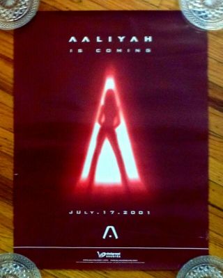 Aaliyah Is Coming 2001 July 17,  2001 Promo Poster Blackground Records