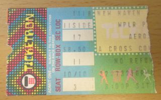 1978 Aerosmith Haven Concert Ticket Stub The Live Bootleg Tour Joe Perry