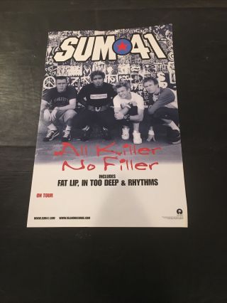 Sum 41 All Killer No Filler Promotional Poster