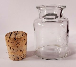 Princess House Heritage Spice Apothecary Jar W/ Cork Stopper.  3.  75 " Tall