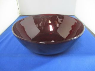 Royal Ruby Anchor Hocking Serving Bowl 8.  5 Inches Red Round Vegetable 5323