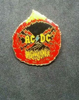 AC / DC 1980 ' s Rare Vintage Highway to Hell Enamel Metal Pin 2
