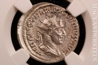 Roman Empire: AD 249 - 251 AR Double - Denarius - Trajan Decius NGC VF - SLL413 3