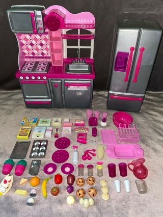 Our Generation Gourmet Kitchen Set With Accessories Pink And Silver