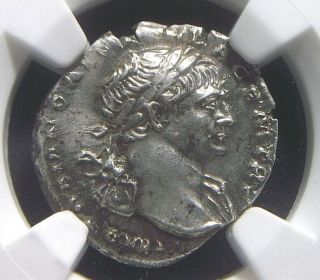 Silver Denarius Of Roman Emperor Trajan,  Aequitas Reverse,  Ngc Au 1009