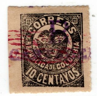 Colombia - Registration - 10c " R Cartagena " Stamp - Sc 192r - 1904 Rr