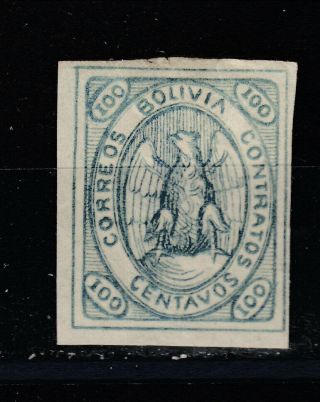 Bolivia 1867 100c Blue,  (6 - 161) ^