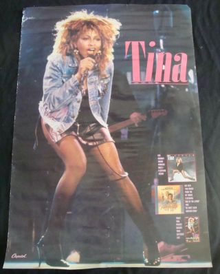 Tina Turner Live Album Poster Record Store Promo 1985