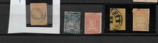 Venezuela Stamps 1859 Arms Scott 1 - - 5 - 6 - 1a - Minthinged
