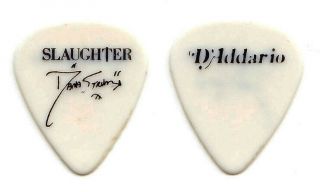Vintage Slaughter Dana Strum Signature White Guitar Pick - 1990 Tour