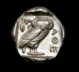 Attica,  Athens.  Stunning Tetradrachm 454 - 404 Bc.  Ancient Greek Silver Coin.