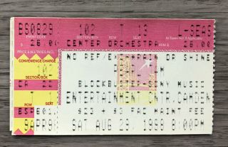 Pearl Jam 8/28/1998 Yield Tour Philadelphia/camden,  Nj Concert Ticket Stub