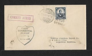 Chile To Argentina Air Mail Experimental Flight Cover 1928