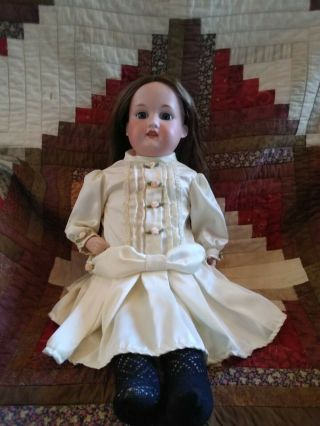 Antique Armand Marseille 370 A.  M.  Dep German Bisque Lady Doll 22 " With Teeth