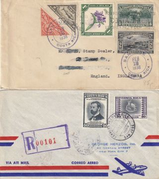 Pp4647 Costa Rica 8 Different Covers Postcards Front; 1896 - 1961