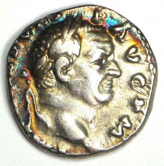 Ancient Roman Vespasian Ar Denarius Silver Coin (69 - 79 Ad) - Xf