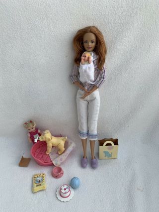 Barbie Happy Family Midge,  Baby,  Birthday Nikki And Puppy With Accessories